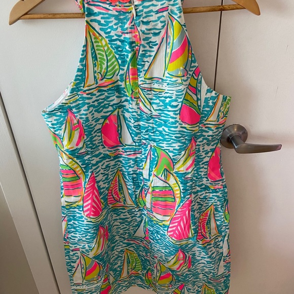 RARE Lilly Pulitzer pearl shift dress You Gotta Regatta print 6 - Picture 2 of 3